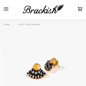 Brackish Gold and Black Hiott Stud Earrings